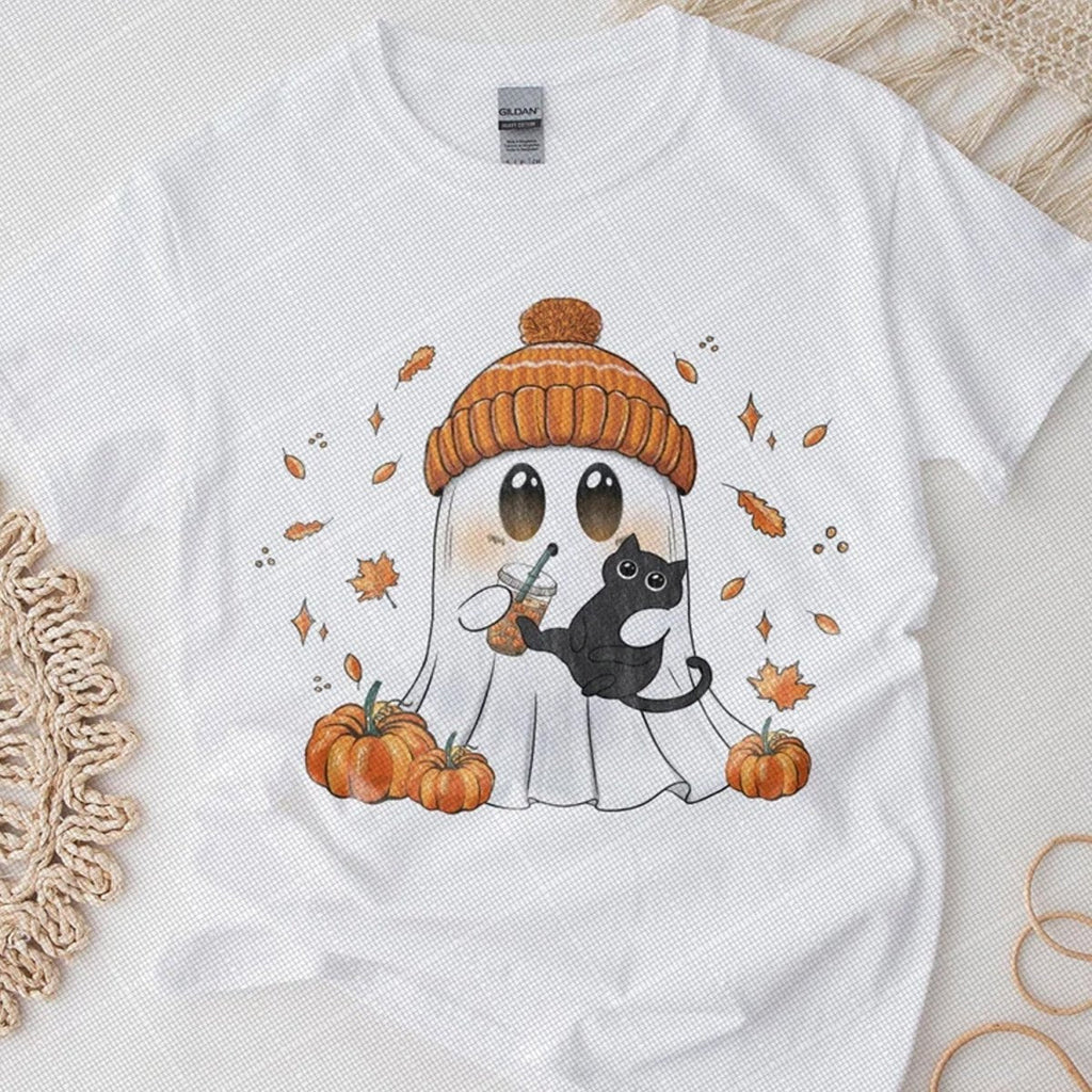 Premium Halloween 2025 Boo hug black cat T-Shirt - dcprintify