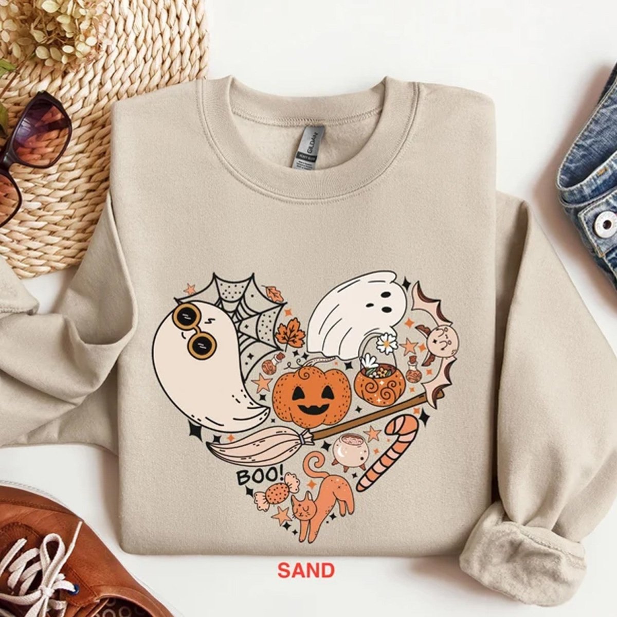 Premium Halloween Heart 2025 Spooky Season T-Shirt - dcprintify